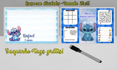 Lousa Magica Infantil com Atividades Personalizada do Sticth
