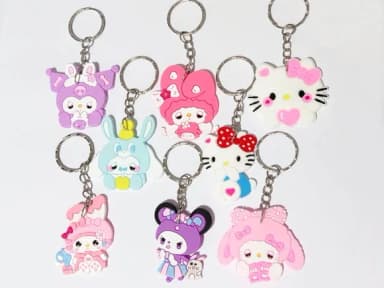 Chaveiro Turma Hello Kitty 5cm Pacote com 8 Unidades