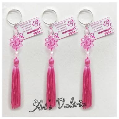Chaveiro Outubro Rosa