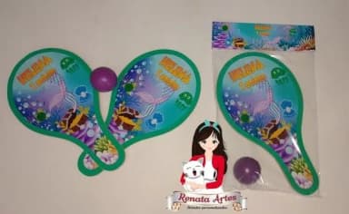 Raquetes de Ping Pong Personalizadas Tema Sereia Calda