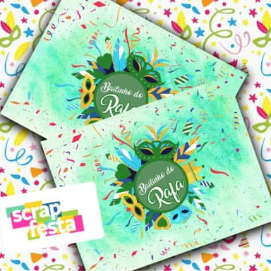 Adesivo Personalizado Retangular 13,7 x 10,5 Carnaval