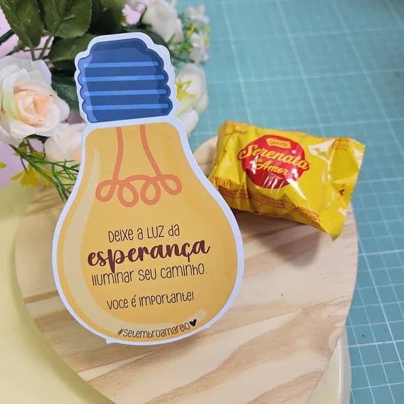 Embalagem para Bombom Setembro Amarelo- Enviado Desmontado