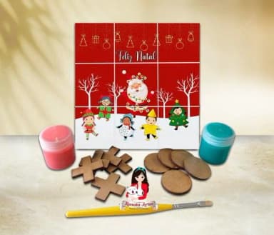 Jogo da Velha com Tinta Personalizado Natal Novo