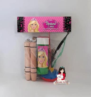 Kit Lembrancinha com Bolha de Sabão Barbie Nova