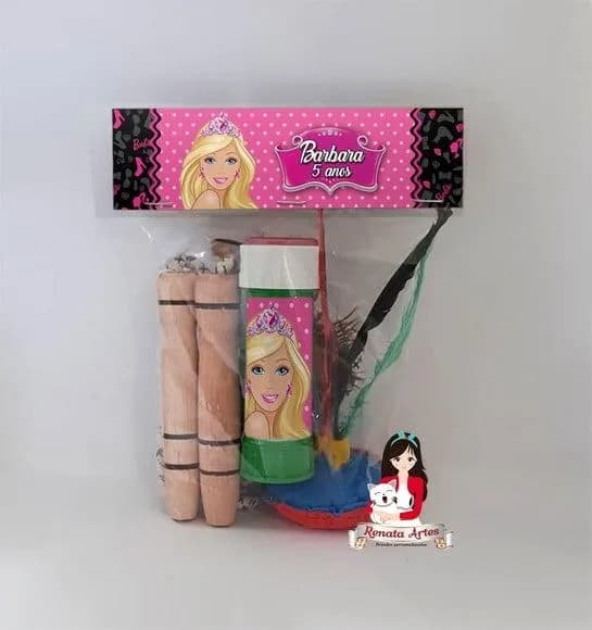 Kit Lembrancinha com Bolha de Sabão Barbie Nova