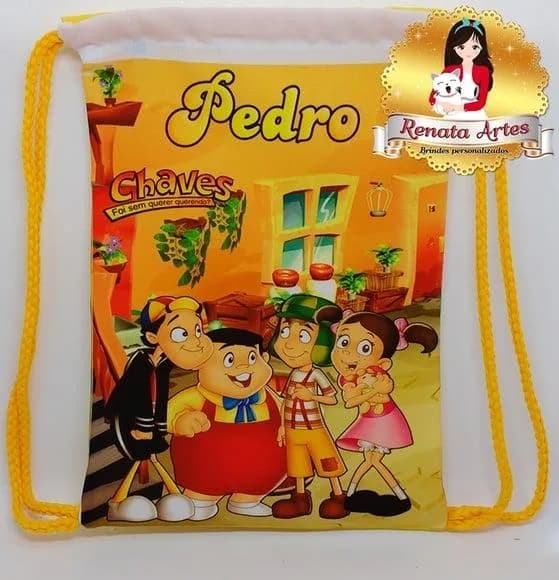 Mochila de Tecido Turma do Chaves
