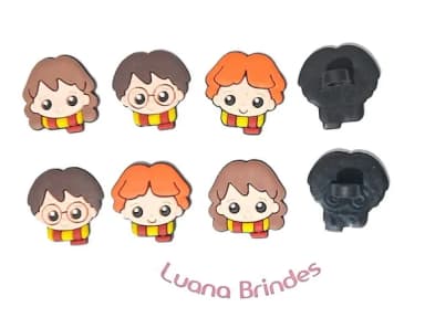 Ponteira P/lápis Harry Potter Emborrachado Pacote C/6 Peças