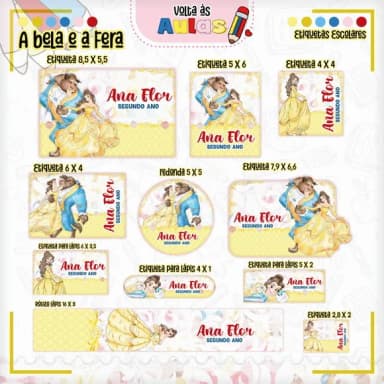 60 Etiquetas Escolares