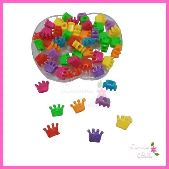 Coroas c/furo Passante varias cores -Pct c/ 50 Unidades