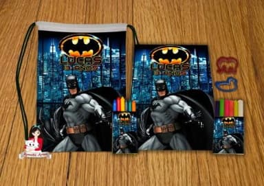 Kit Passatempo Personalizado na Mochila Batman