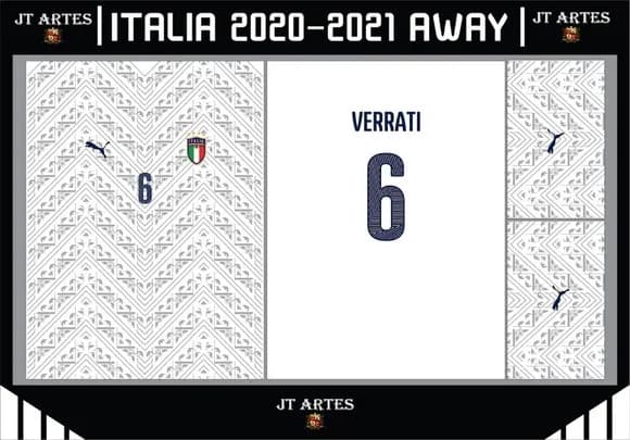 Vetor da Camisa da Italia 2020 - 2021 Away