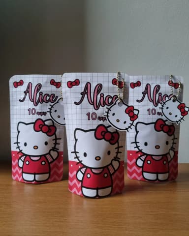 Saco Zip Lock 10x17 Lembrancinha  Kitty