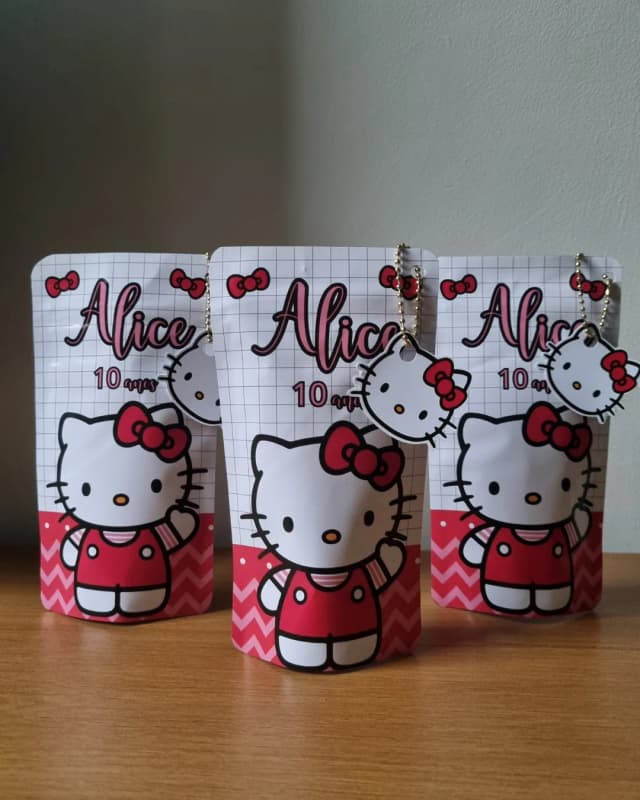 Saco Zip Lock 10x17 Lembrancinha  Kitty