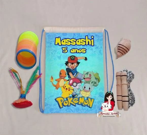 Mochila Boa Infância Tema Pokémon