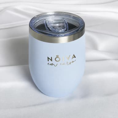 Copo Térmico Cuia Personalizado – 350 ml | Cor Branco