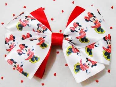 Laço Personalizado para Cabelo - Minnie