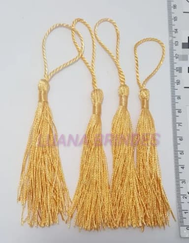 Pingente Tassel de Seda Laranja Pct 10 Unidades