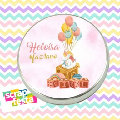Latinhas Personalizadas Festa Unicórnio Aquarela