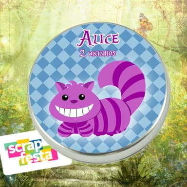 Latinha Personalizada Alice no País das Maravilhas Cute