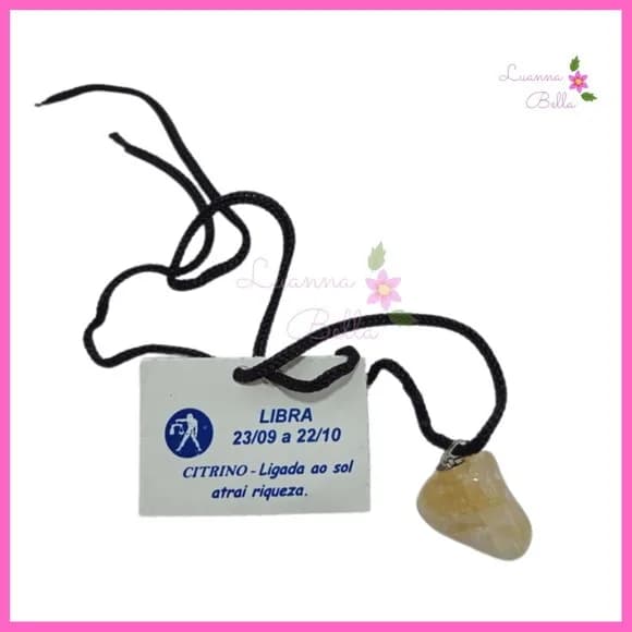 Cordão do Signo Libra com Pedra - 1 unidade