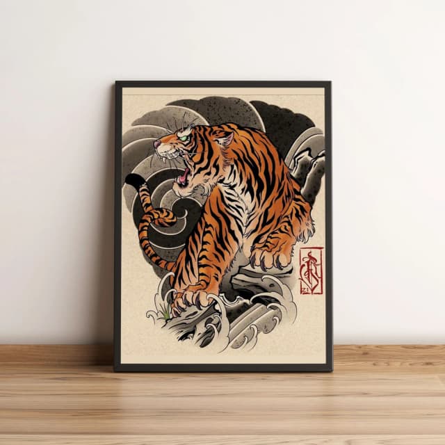 Quadro Tigre Japonês 186