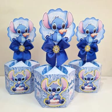 Caixa Sextavada Luxo - Stitch
