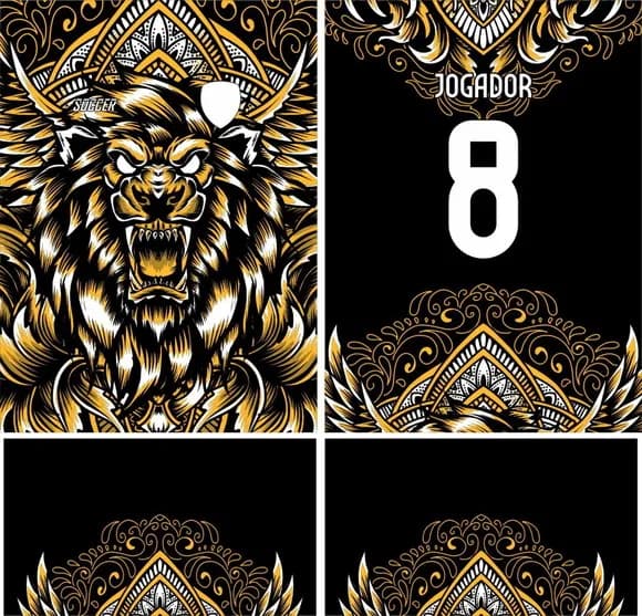 Arte Vetor Camisa Interclasse Leão Mod-233