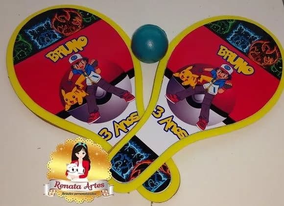 Raquetes de Ping Pong Tema Pokemon