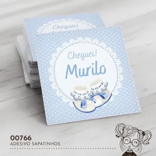 Adesivo Quadrado Sapatinhos - 00766