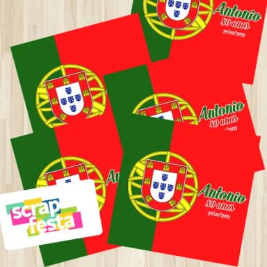 Adesivo Personalizado Quadrado 5x5 Portugal