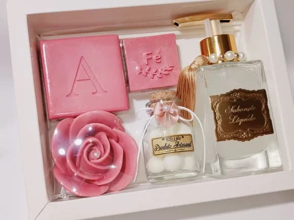 Presente Personalizado, Sabonete Líquido Luxo com Sabonetes