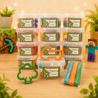 20 kit Massinha no Pote Personalizado - Minecraft - Trabalhamos com qualquer tema - Informar tema no chat
