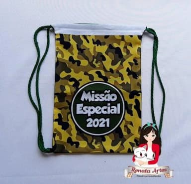 Mochila de Tecido Camuflada Personalizada