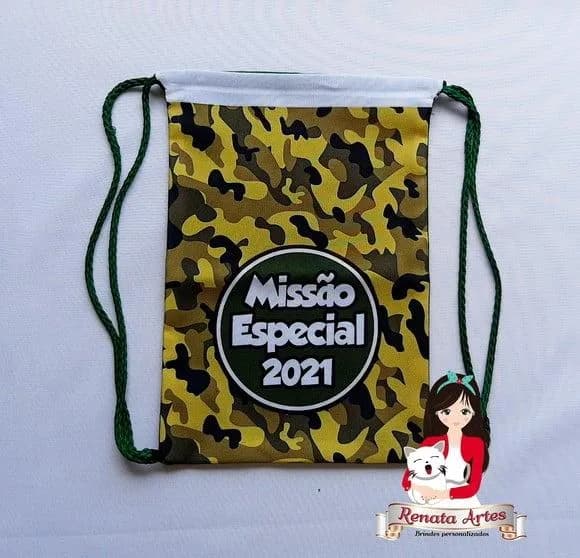 Mochila de Tecido Camuflada Personalizada