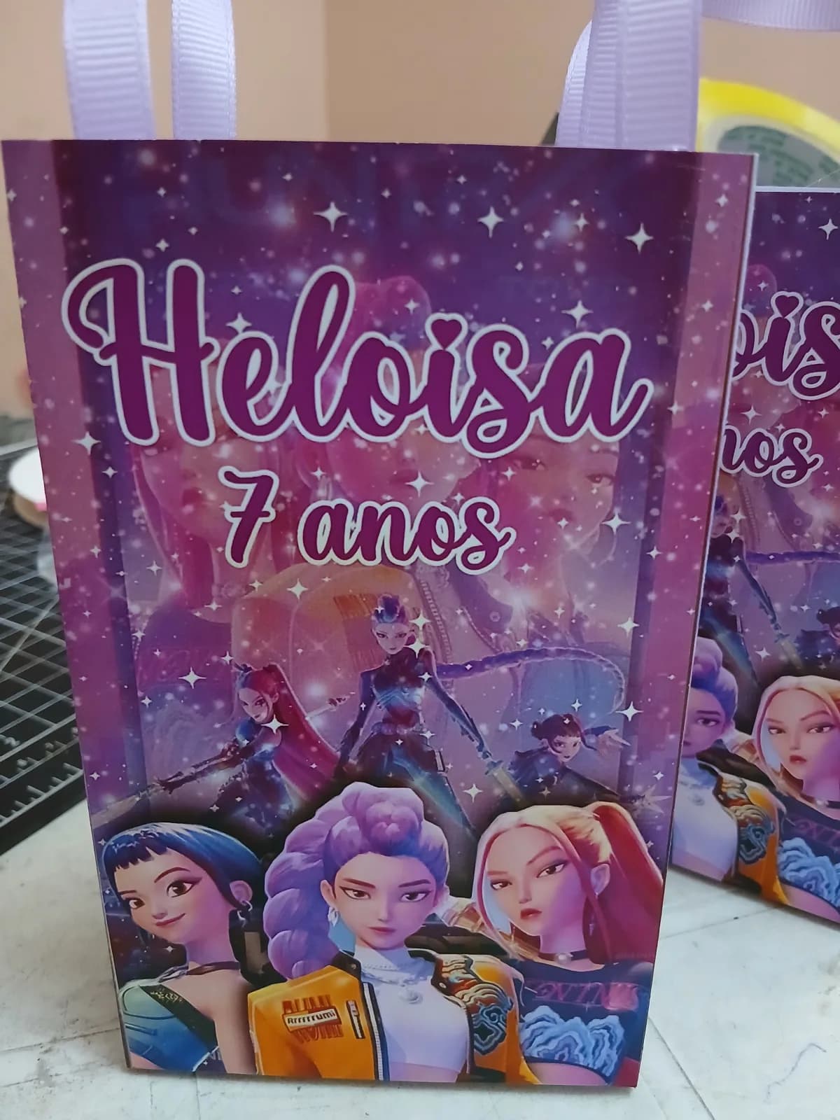 Sacolinhas personalizadas para Lembrancinhas Guerreiras do K pop