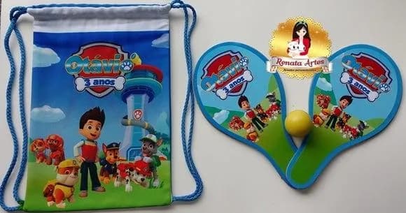 Mochila Ping Pong Personalizada Tema Patrulha Canina