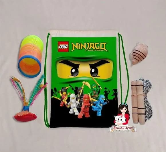 Mochila Boa Infância Tema Ninjago Verde
