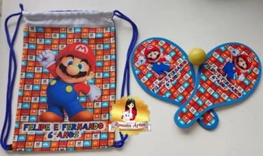 Mochila Ping Pong Tema Super Mario Bross