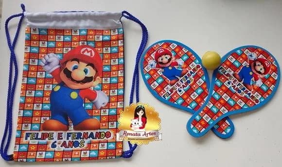 Mochila Ping Pong Tema Super Mario Bross