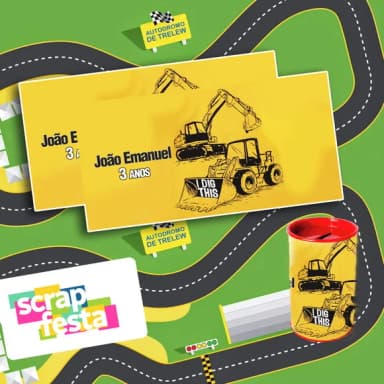 Rótulo Adesivo Personalizado para Cofrinho Trator