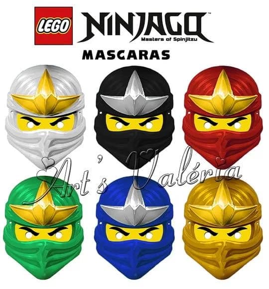 Máscara Lego Ninjago - Valor Unitário
