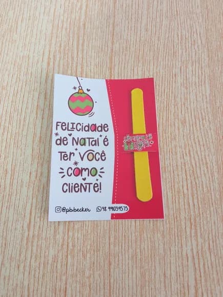 Card com Mini Lixa Natal