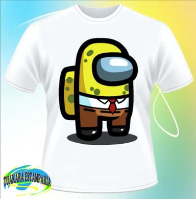 Camiseta Among Us Bob Esponja