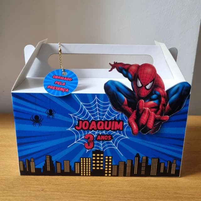 Caixa Maleta Lembrancinha Homem-Aranha