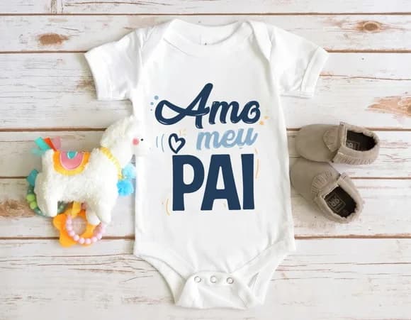 Body Infantil Amo Meu Pai