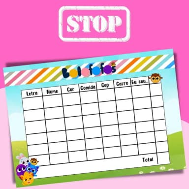 Jogo do Stop ( Conhecido Como Adedanha)
