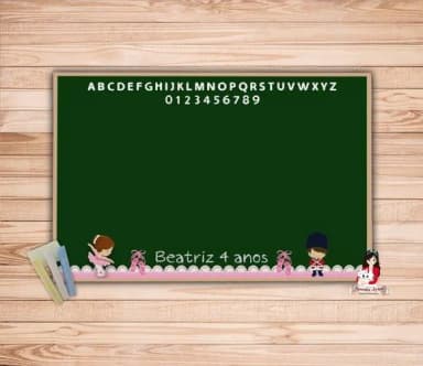 Lousa Personalizada com Giz Bailarina