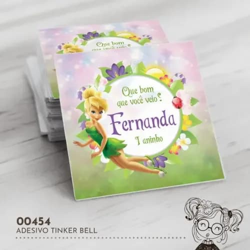 Adesivo Quadrado Tinker Bell - 00454