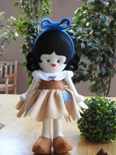 Branca de Neve 3d em Feltro - Trapos - Chamar Chat