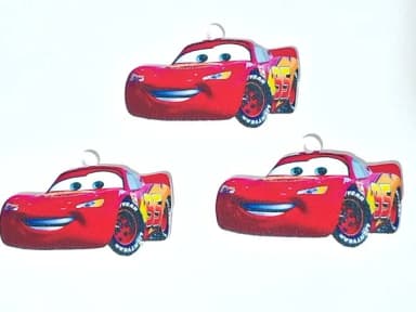 Pingente Carros Mc Queen de Acrílico Uv 5cm - Pct C/3 Unid